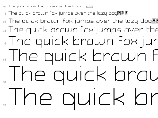 Typo Angular Rounded font waterfall